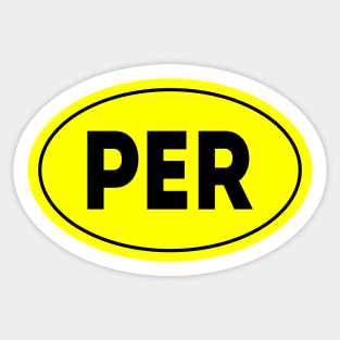 Perth Airport Code Perth International Airport Sticker